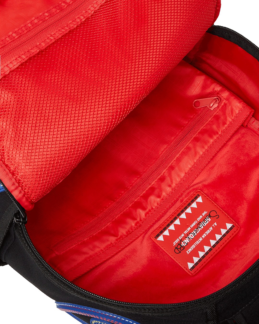 Model wearing backpack with luggage sleeve attached