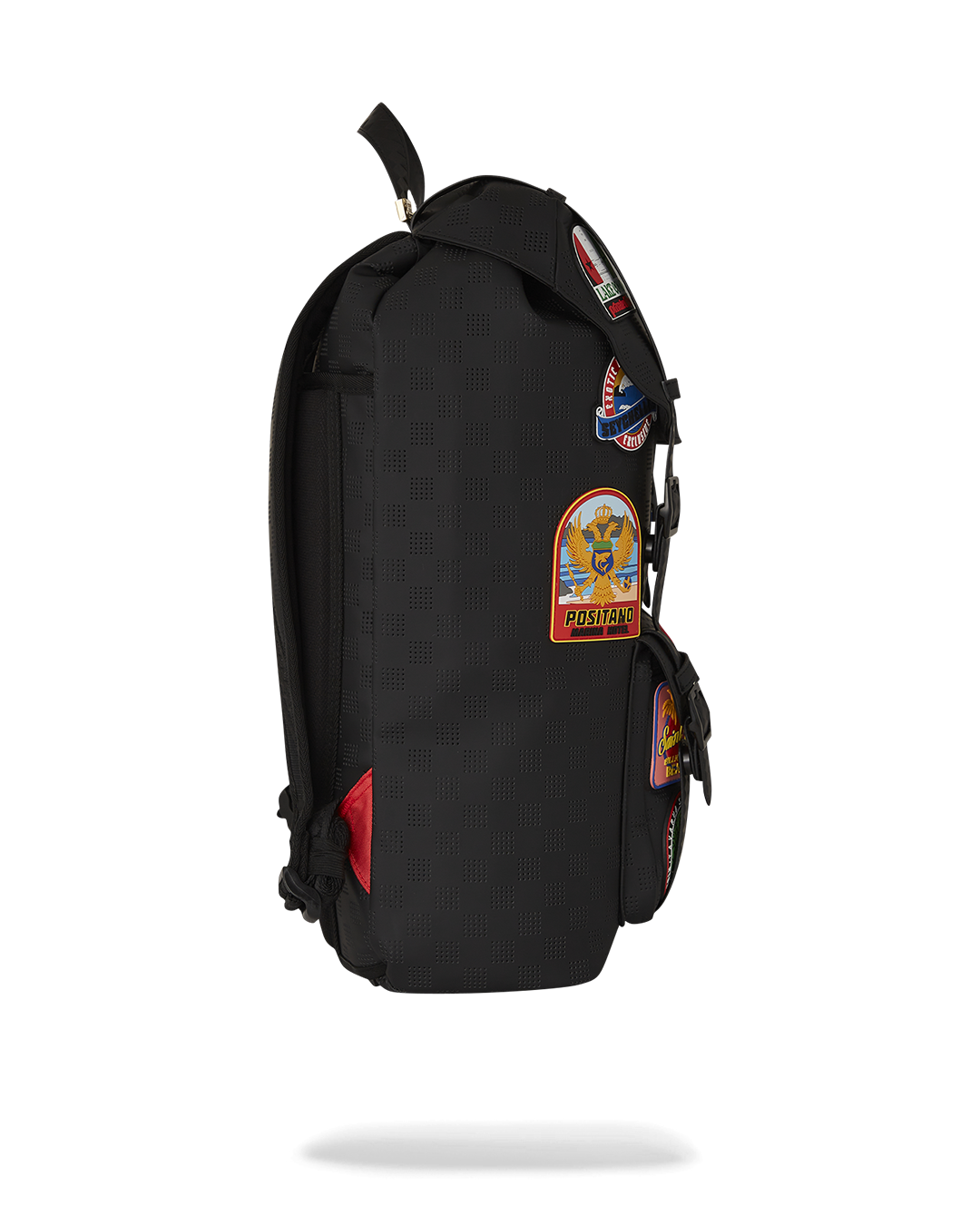 Interior view of the velour laptop compartment in the Billionaire Hills backpack.