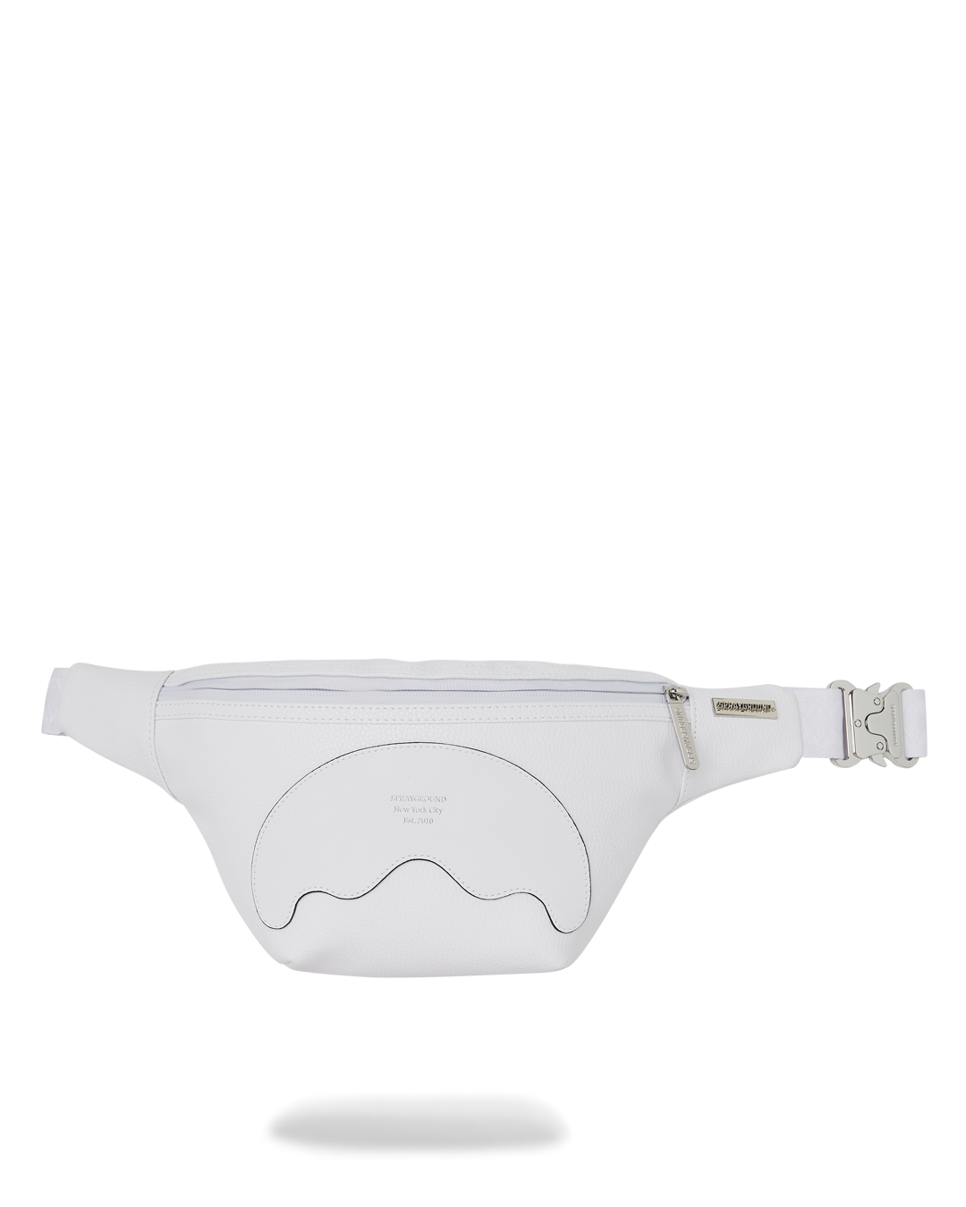 Savvy Faux Leather Crossbody Waist Bag - front view with red zippered pocket