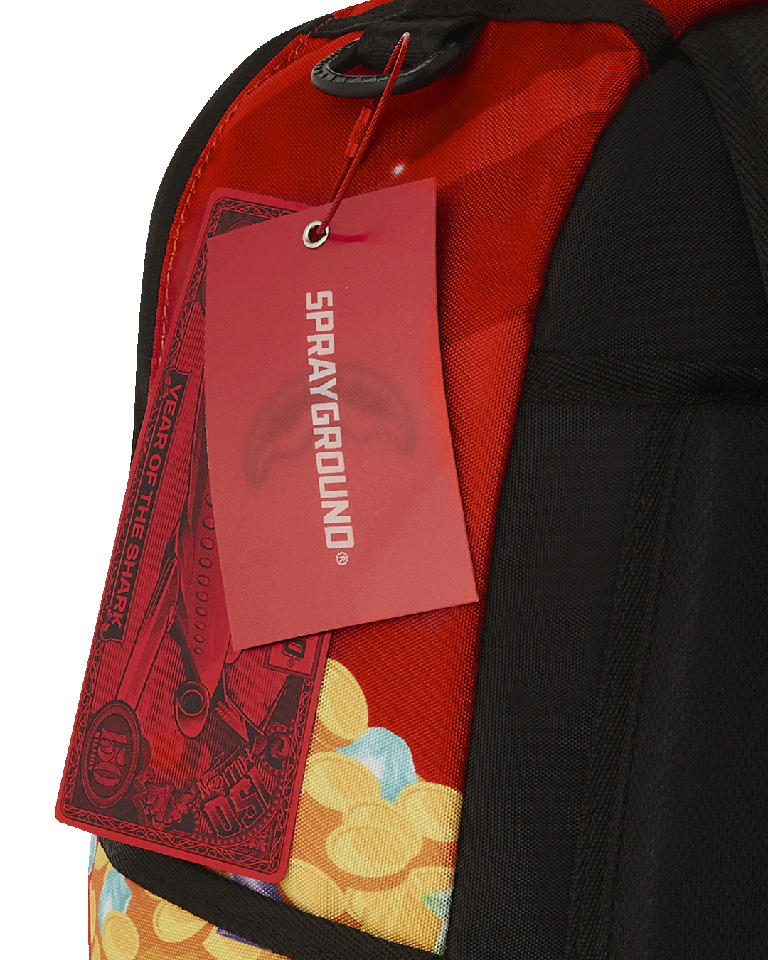 Front view of Sprayground Bugs Bunny backpack showing design details