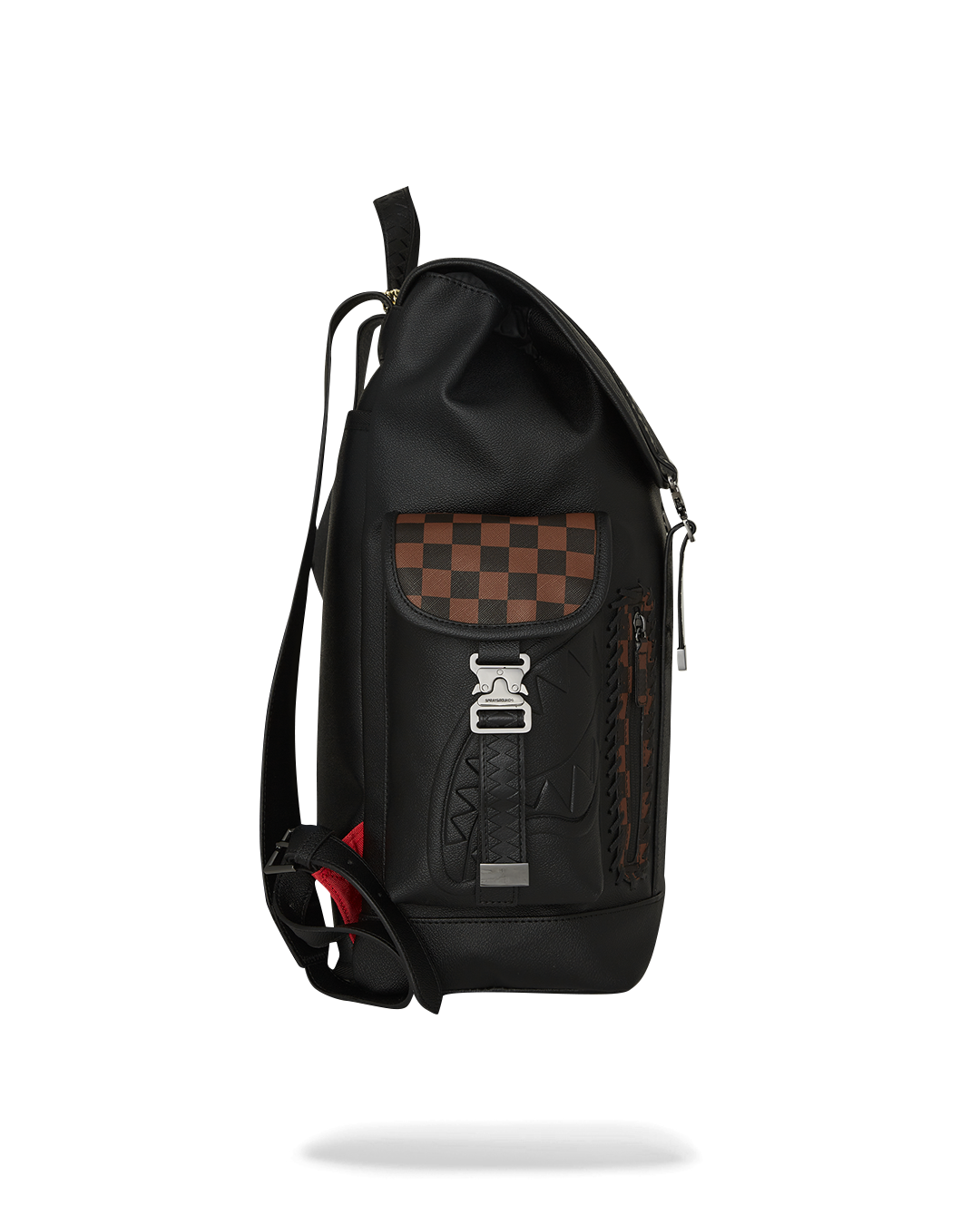 Close-up of ergonomic mesh back padding and adjustable straps