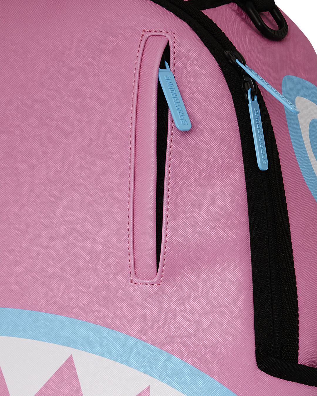Close-up of backpacks padded laptop compartment and organizer pockets