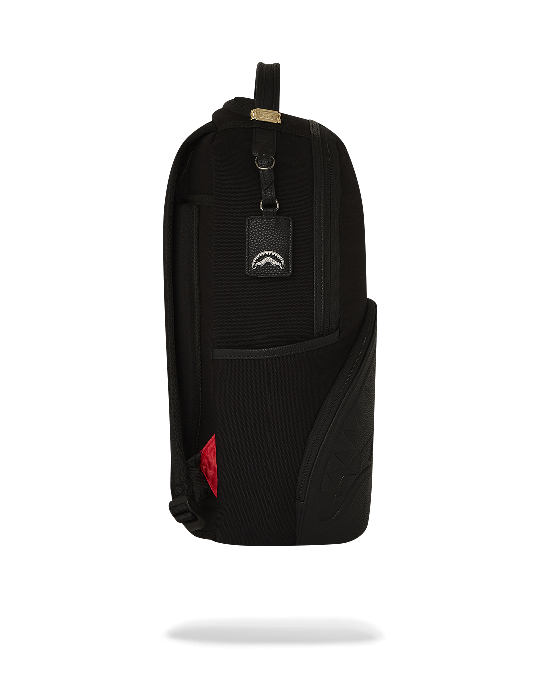 Clear Sprayground backpack with ergonomic mesh back padding, highlighting comfort and durability.