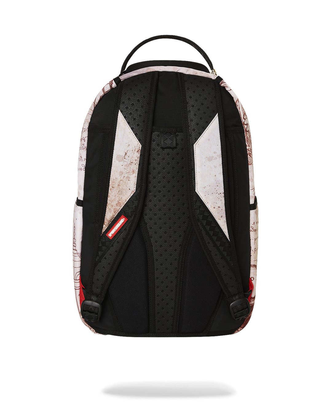 LEONARDO DIABLO DLXR backpack front view showing gold zippers and sleek design