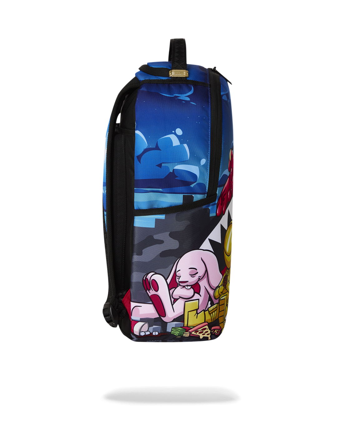 Side view of peak design travel backpack with accessible stash pockets