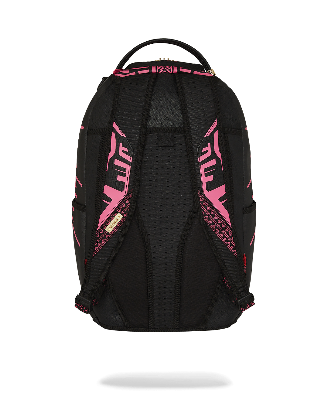 African Intelligence backpack in faux leather, showcasing front zipper pockets