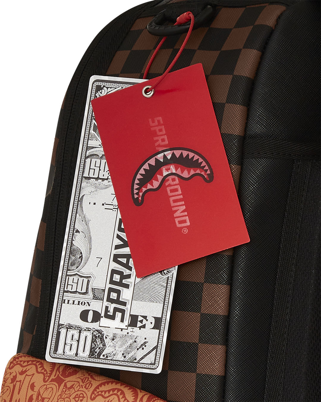 Chic faux leather backpack with ergonomic back padding and gold zippers.