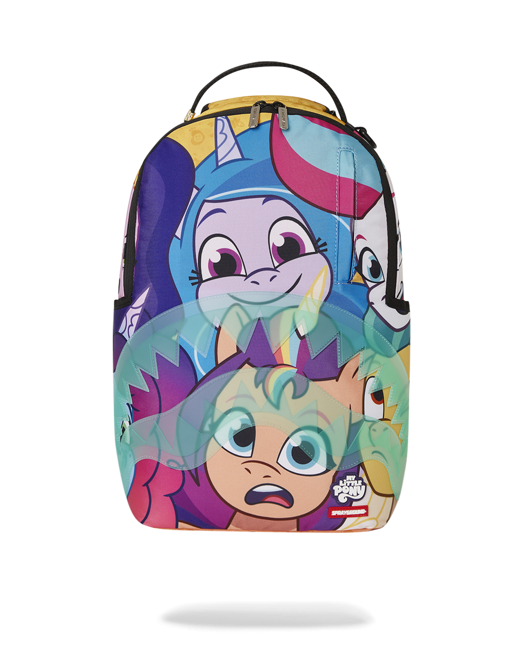 Front view of My Little Pony Adventure Party Backpack with vibrant colors.