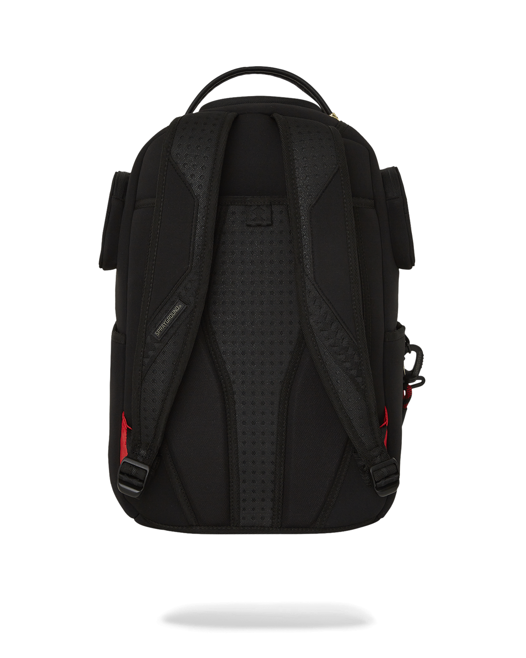 Vivid pink sprayground backpack with zippered compartments for style and practicality