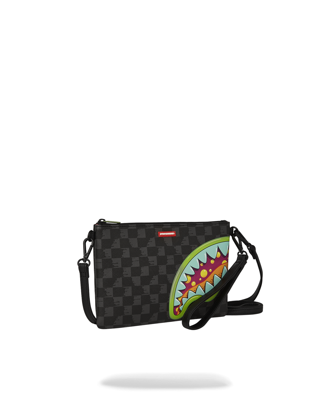 Interior pocket of Slime Takeover Convertible Wristlet Clutch, highlighting storage space.