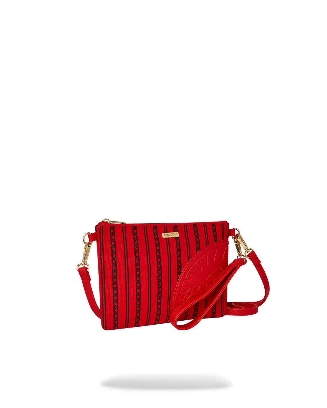 Woman using the crossbody bag pouch as a clutch for a formal event.