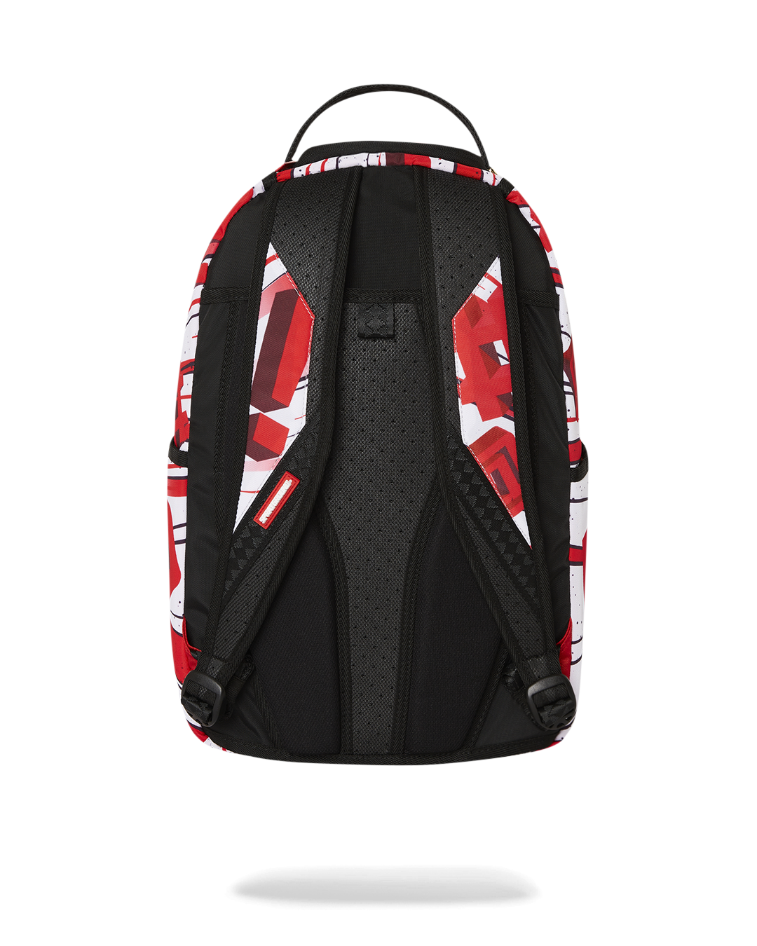 Front view of the Twisted Luxe travel backpack showing gold hardware and urban-ready design