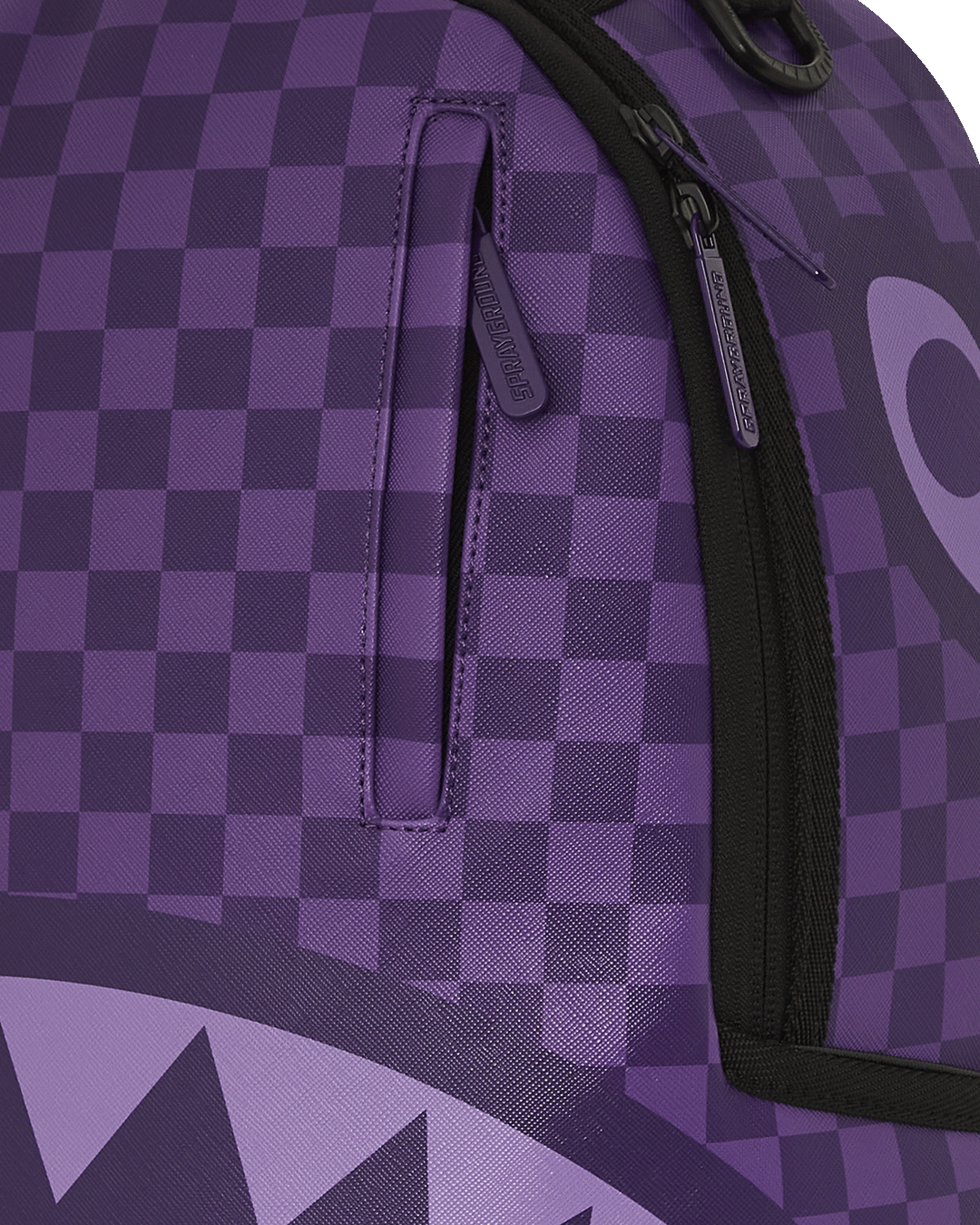 Side view of the luxury backpack with adjustable straps and ergonomic mesh padding.