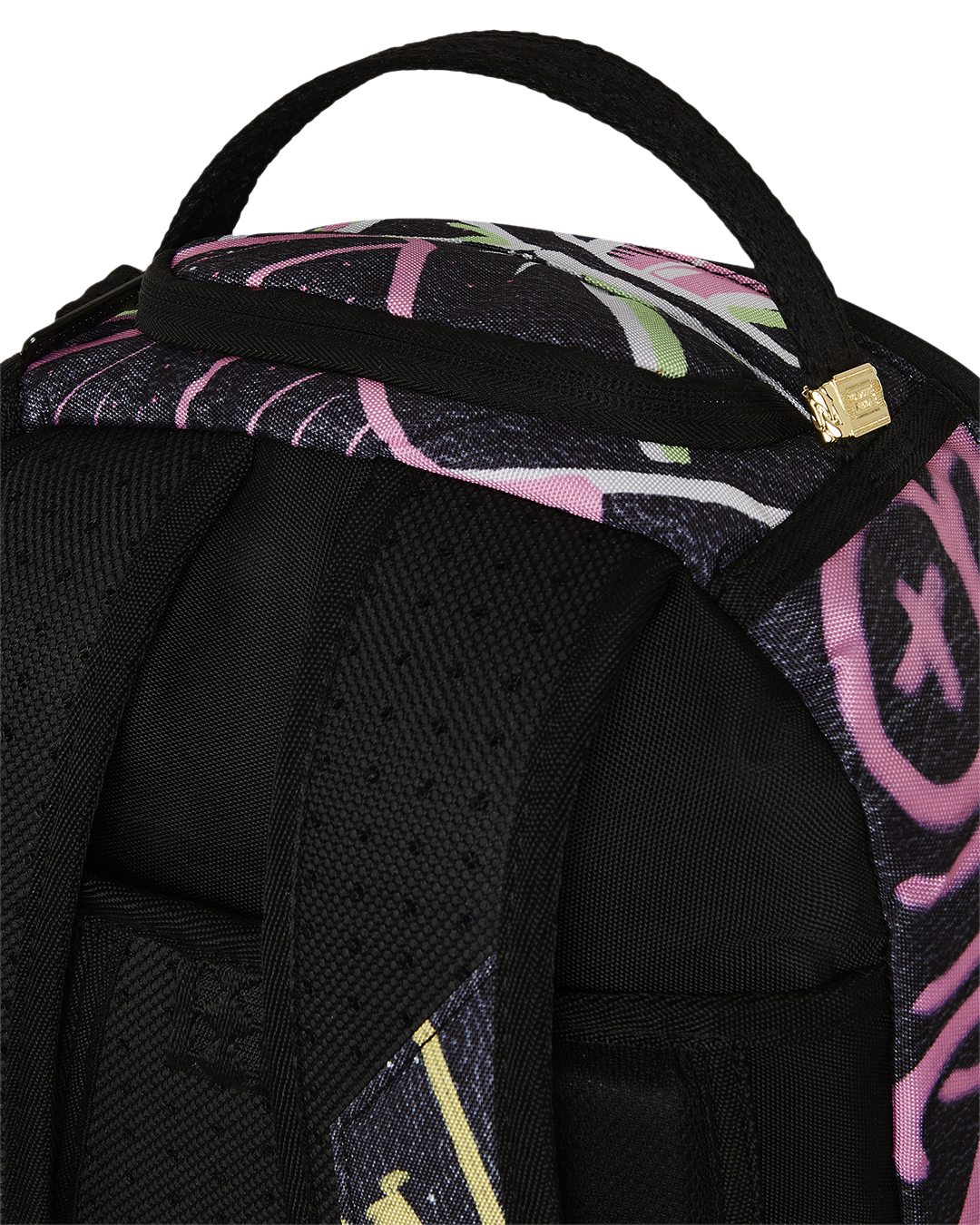 Elevate Your Game Backpack with side pockets and stylish gold zippers.