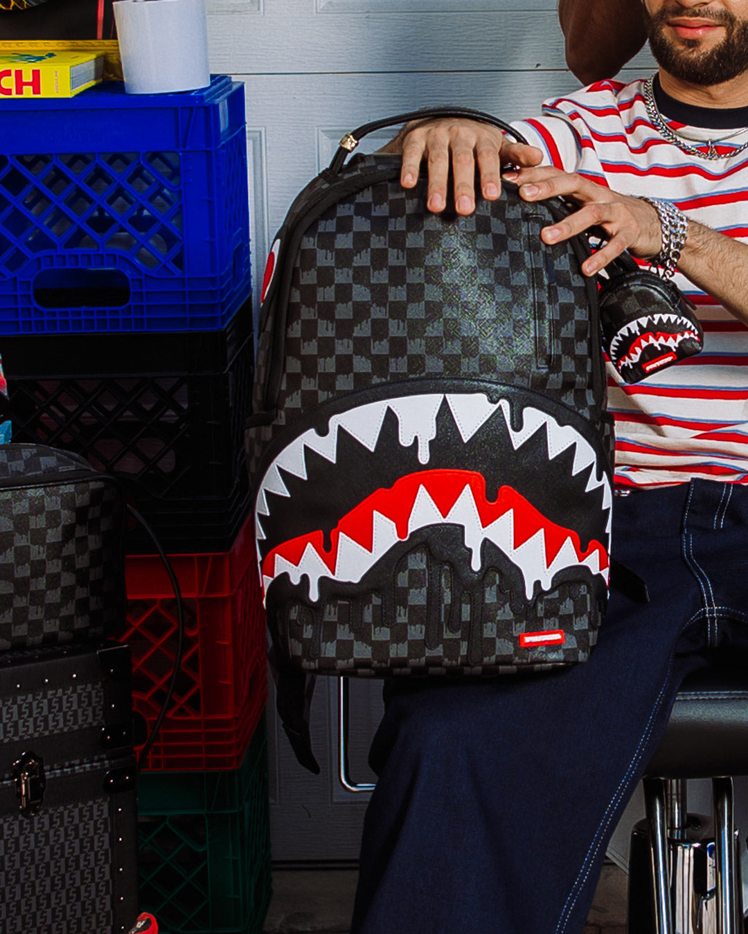 Backpack in use, demonstrating its comfort and ergonomic mesh back padding.