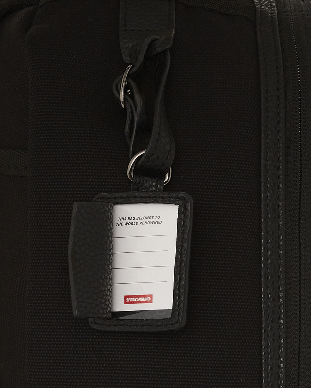 Clear Sprayground backpack with ergonomic mesh back padding, highlighting comfort and durability.