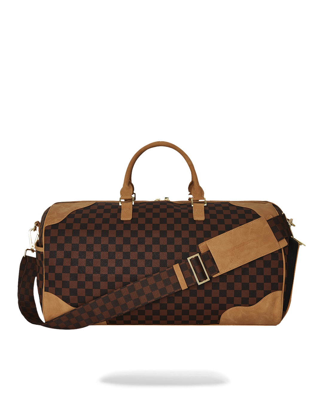 Hennyville duffle bag with metal zipper pocket and adjustable straps, ideal for travel and gym.