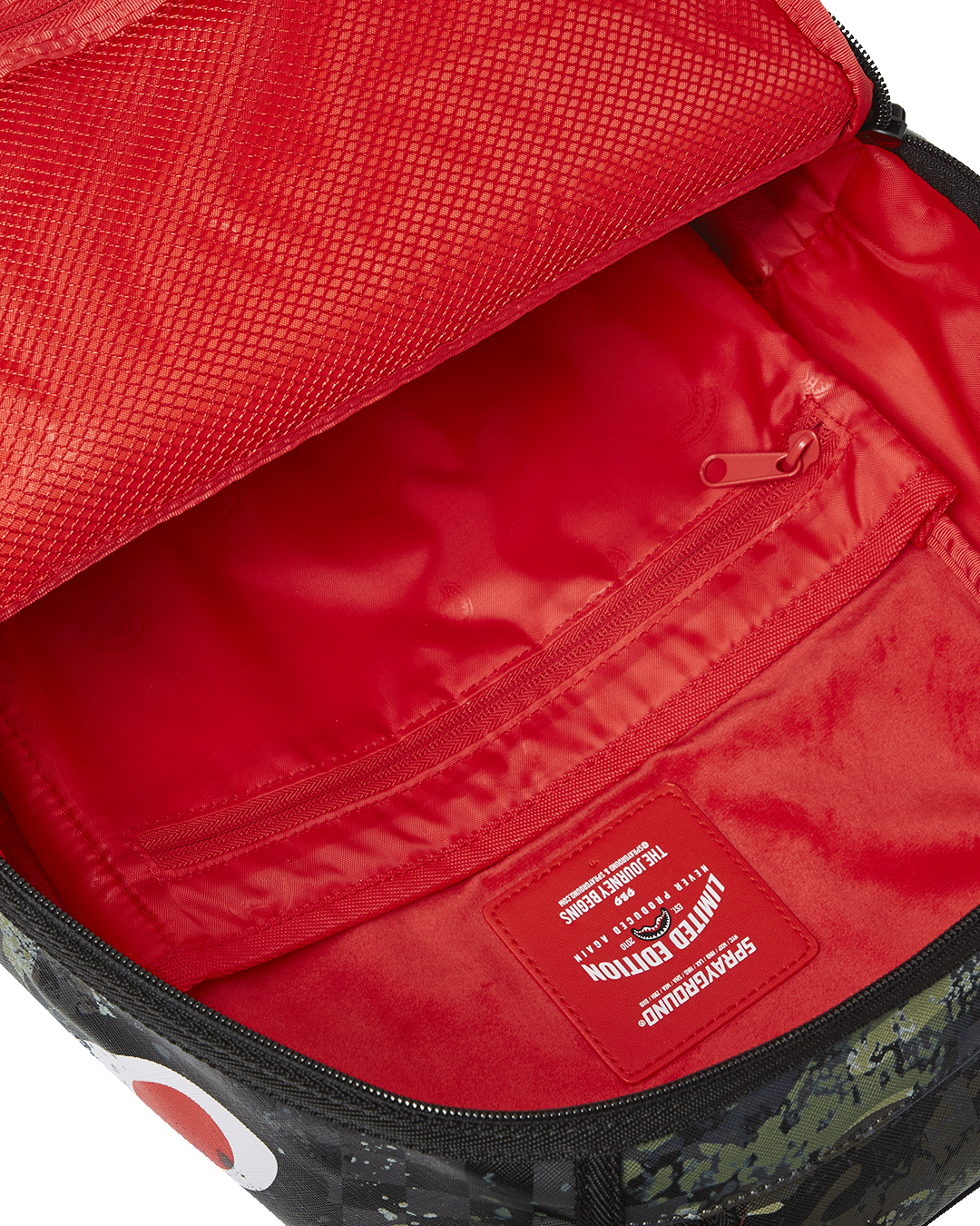 Interior view showing laptop compartment and organized pockets