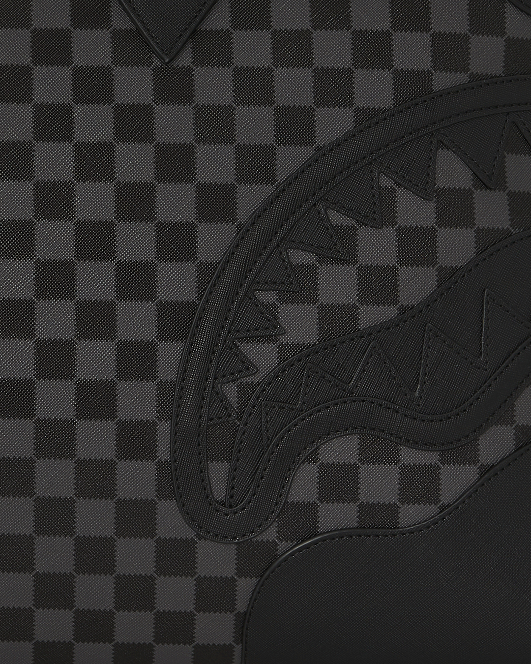 Midnight Château Faux Leather Duffle Bag from the front, showcasing its sleek design
