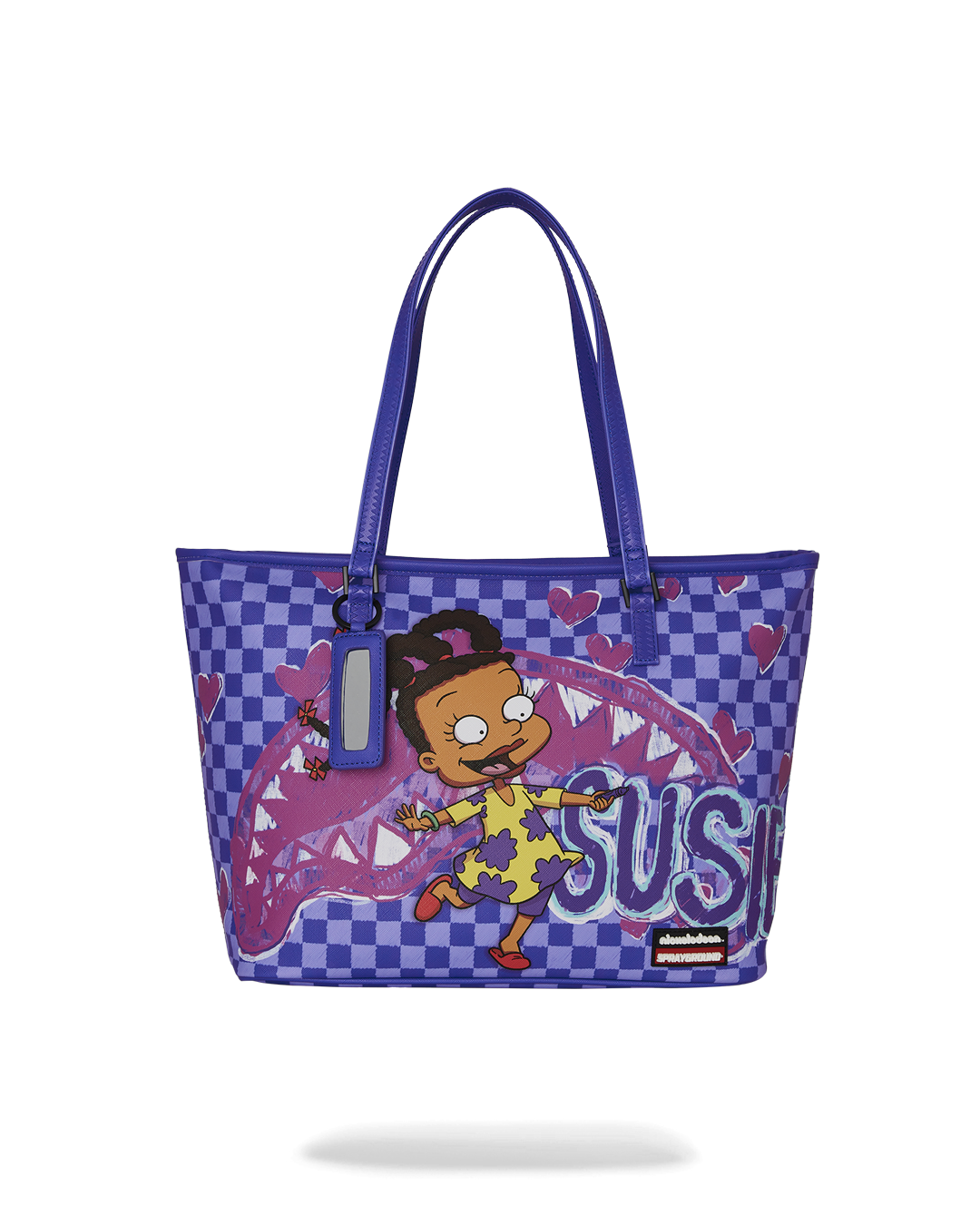 Sprayground leopard print messenger tote bag with a stylish design, ideal for work or casual outings.