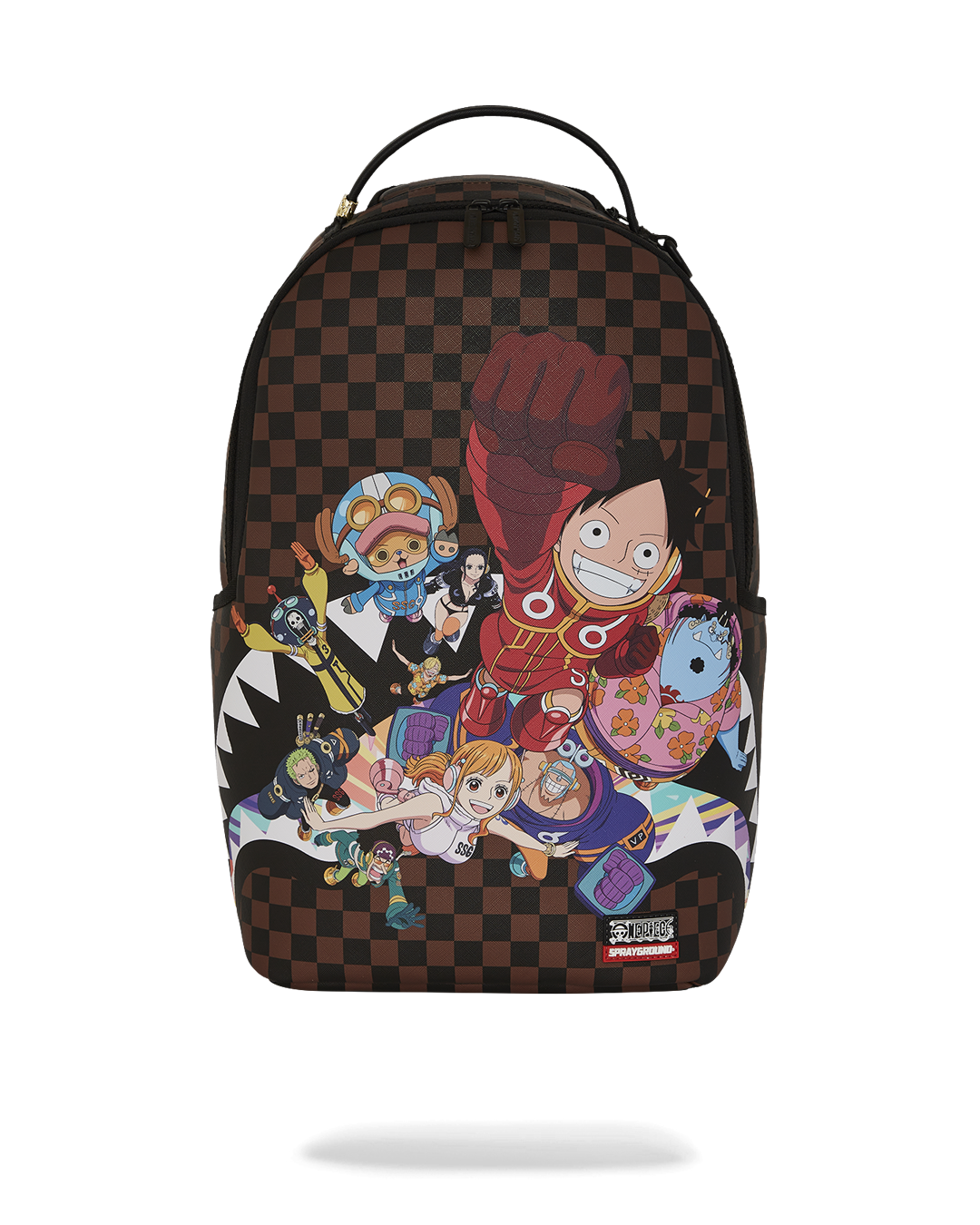 Anime laptop backpack showcasing ergonomic design and adjustable straps.