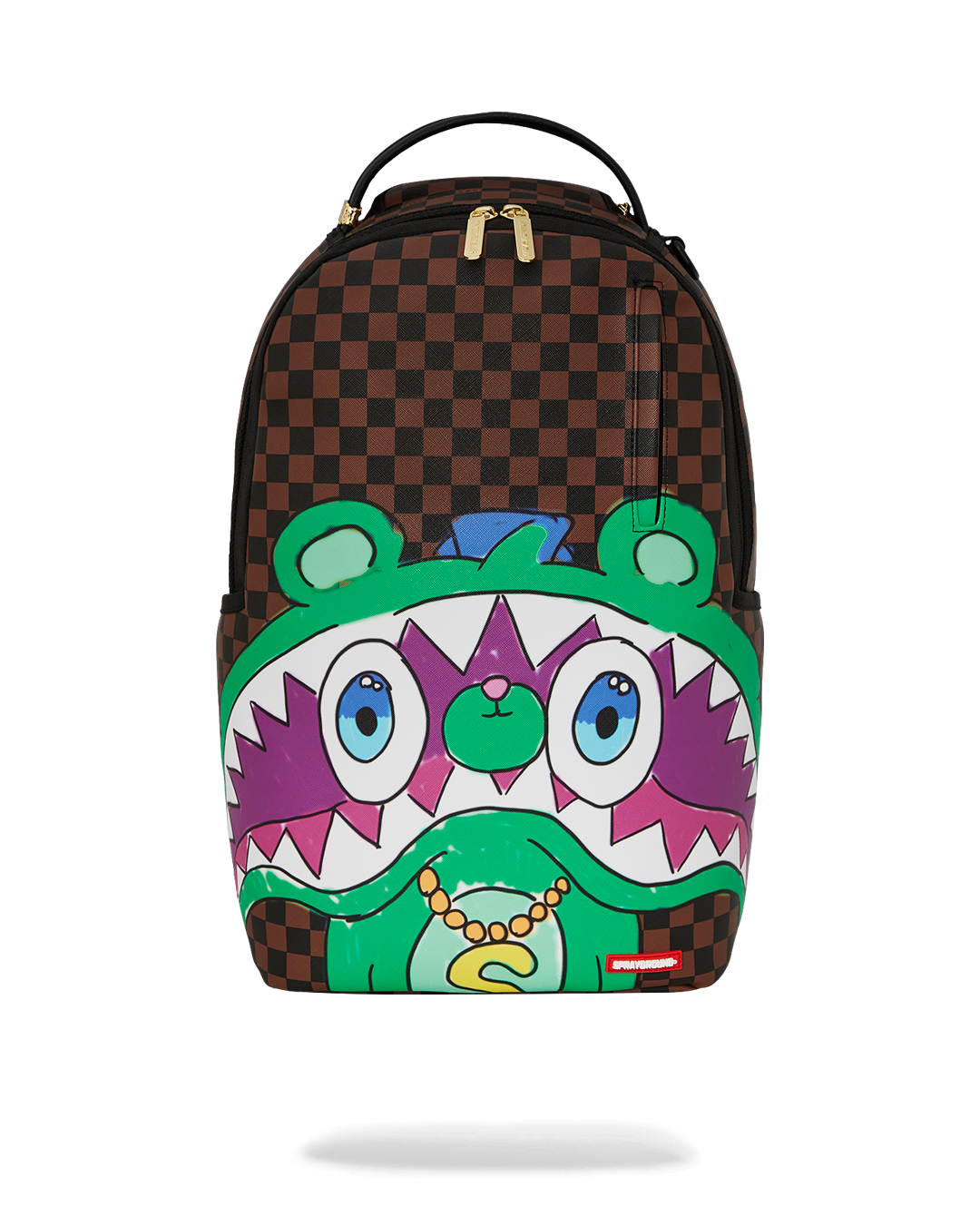 Sprayground faux leather rucksack backpack with laptop compartment and front zipper pocket