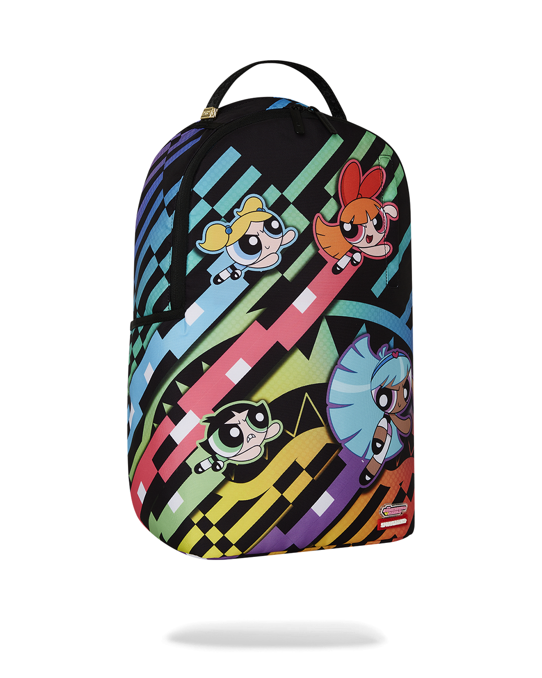 Side pocket of colorful cartoon backpacks for children
