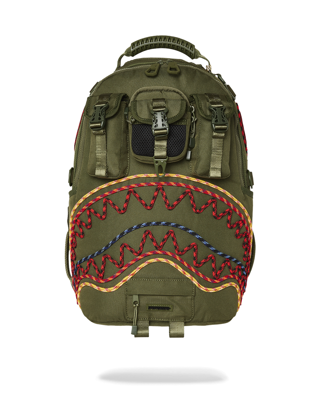 Summit Explorer Deluxe Backpack showcasing front pockets and ergonomic design.