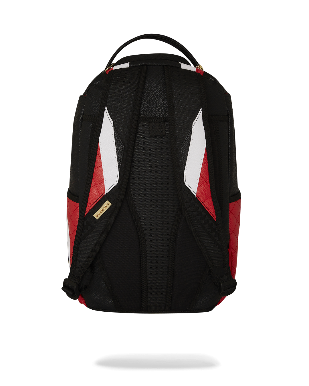 Front view of the Legacy Racer Faux Leather Backpack showcasing its sleek design.