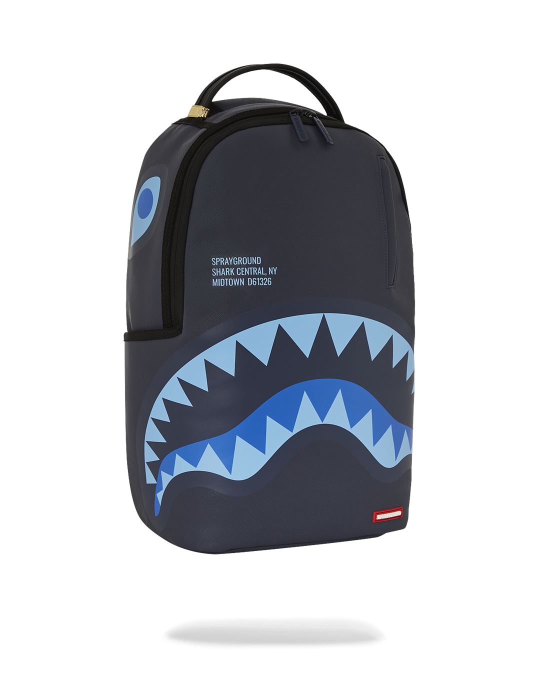 Clear Sprayground backpack variant with sleek design for travel.