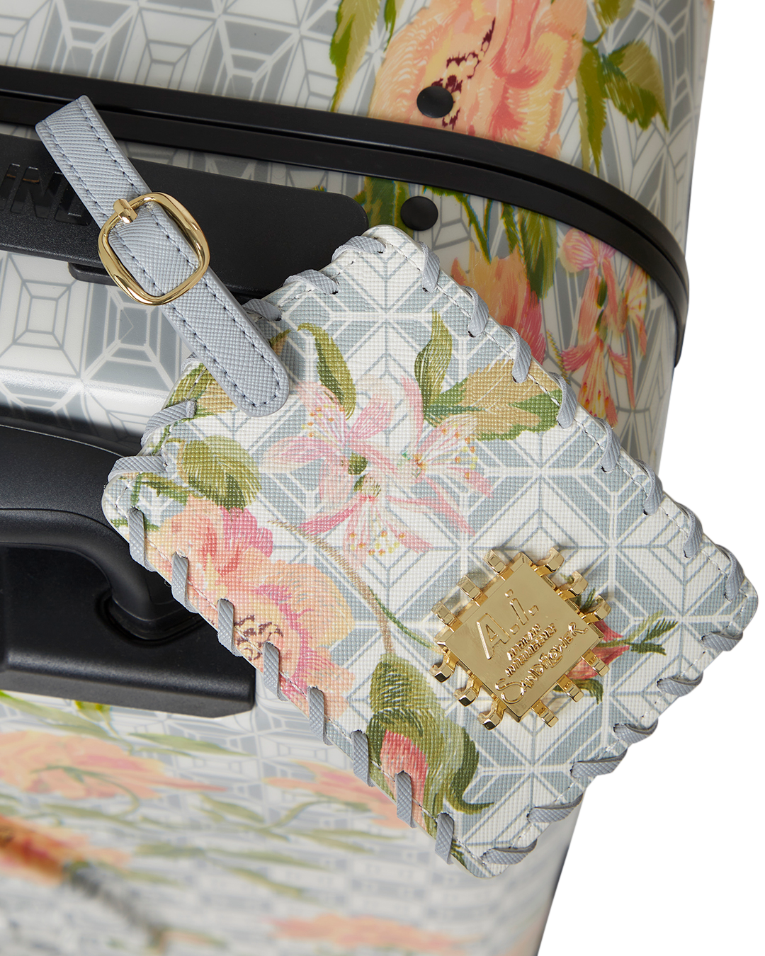 African Intelligence carry-on luggage front view with shark design