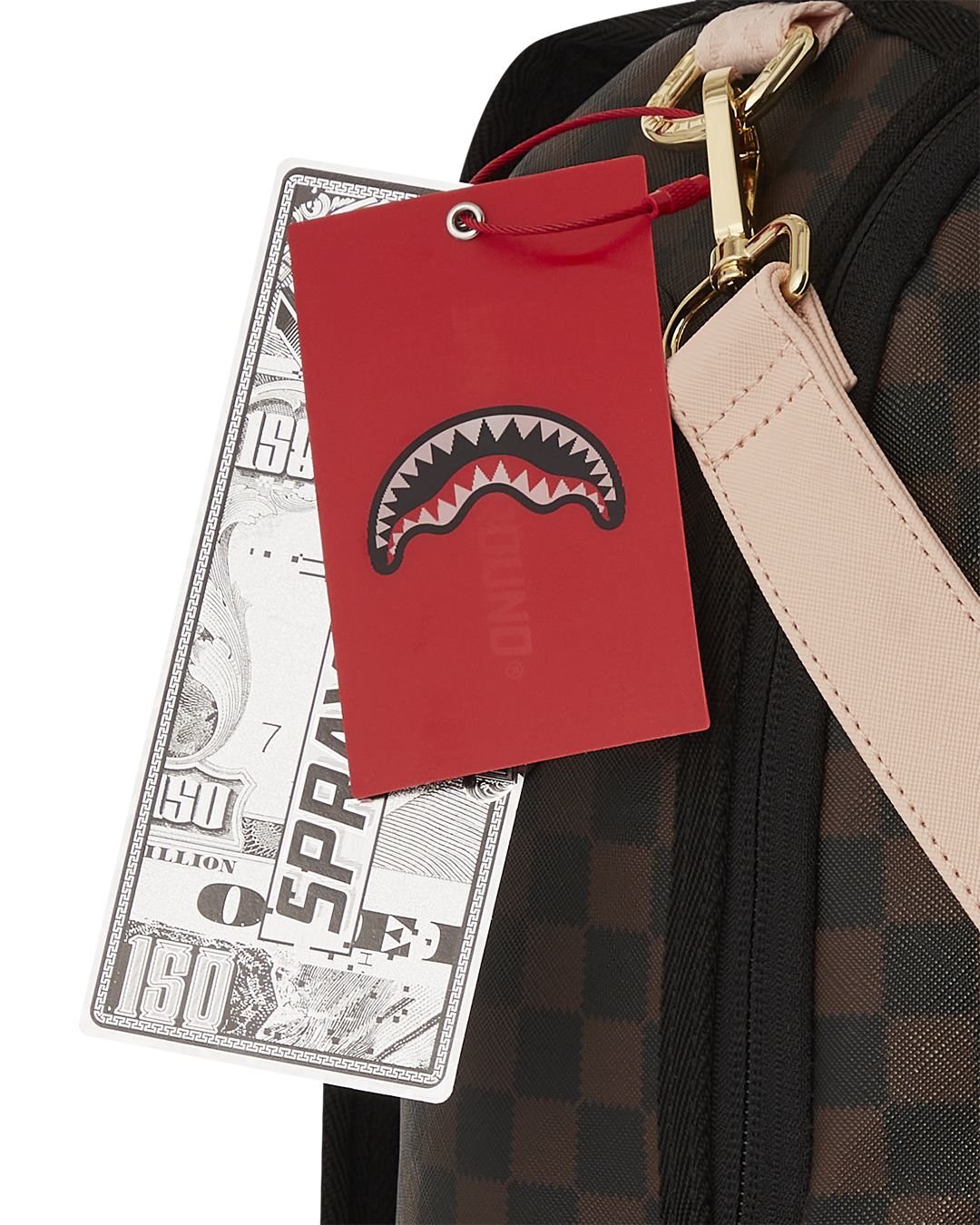 Side view of the backpack with adjustable straps and water-resistant fabric
