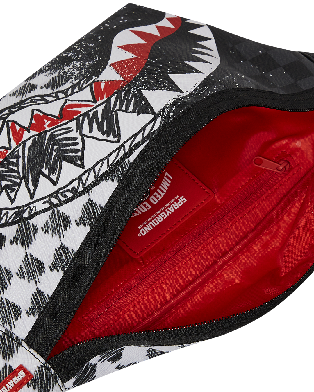 Savvy Travel Crossbody Waist Bag - front view with red zippered pocket