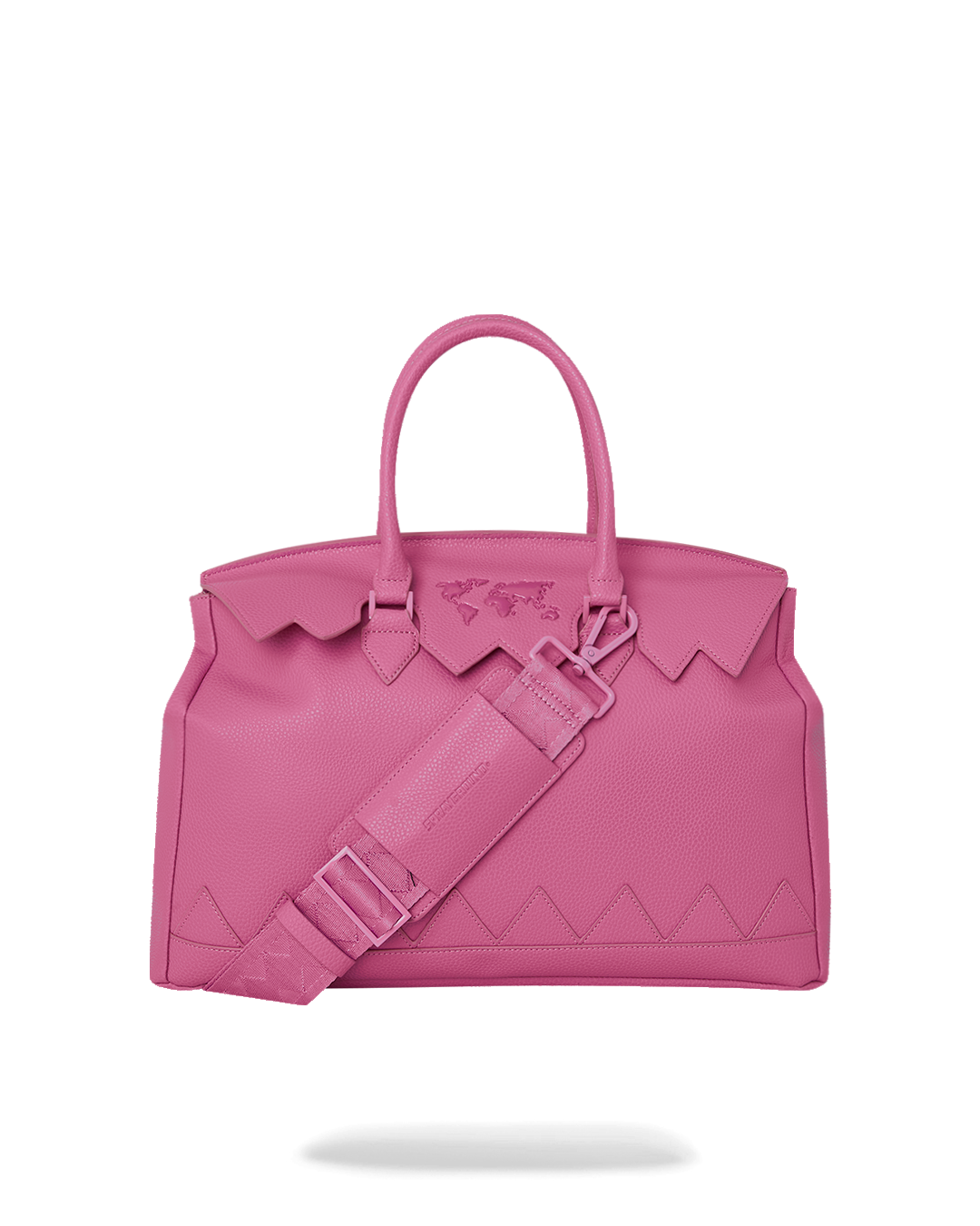 First Class Handbag on display, highlighting enamel details.
