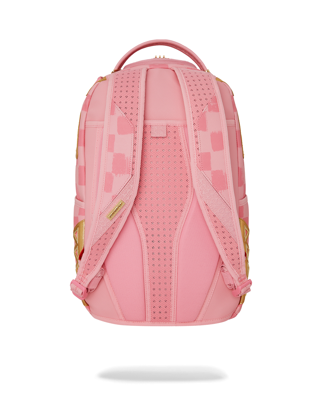 African Intelligence backpack with Sandflower collaboration design, front view showing zipper pockets