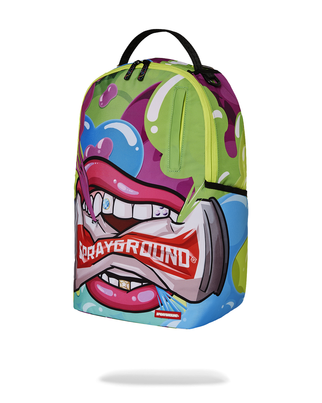 Front of the Gummy Spray DLXR backpack highlighting exterior pockets and stylish design