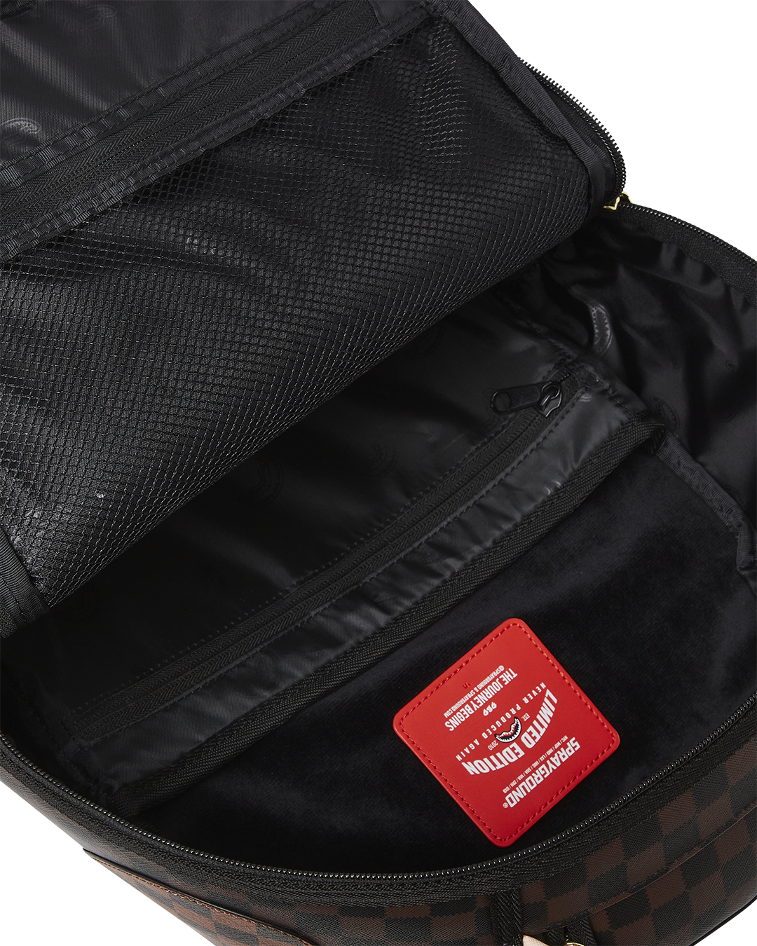 Side view of the backpack with adjustable straps and water-resistant fabric