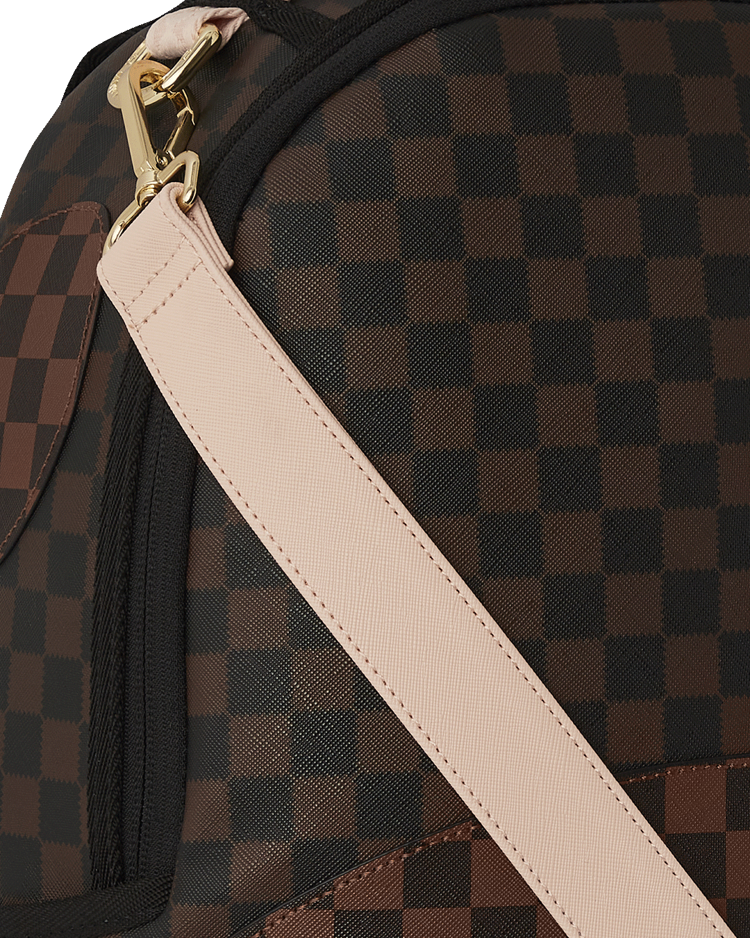Interior view of the backpack showing laptop and organizer pockets