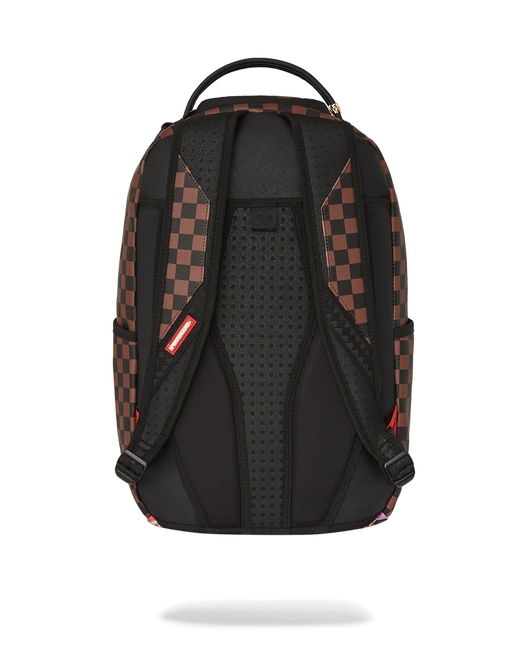 Far Out Deluxe backpack in faux leather, open to show laptop compartment
