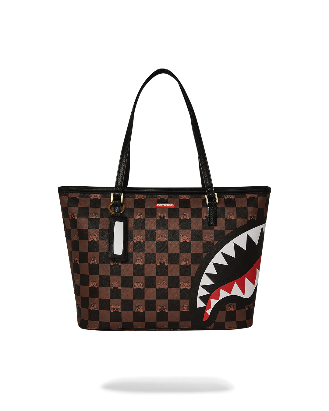Top angle of coach teri shoulder bag showing zipped opening and double handle