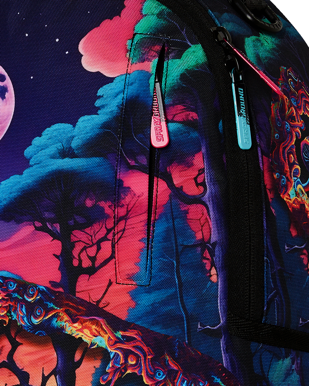 Interior view showing the velour laptop compartment in the EarthBound Luxe Backpack.