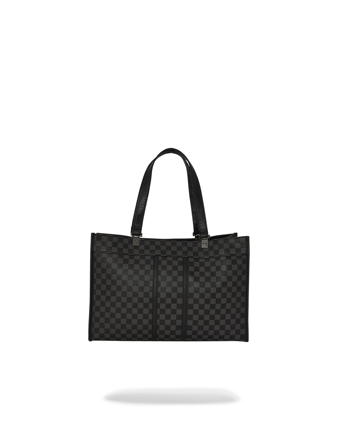Interior view of Midnight Chateau tote bag showcasing zipper pocket and cellphone holder.