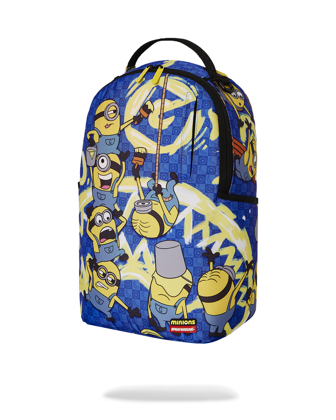 Interior of the Minions Adventure Backpack showing compartment for laptop