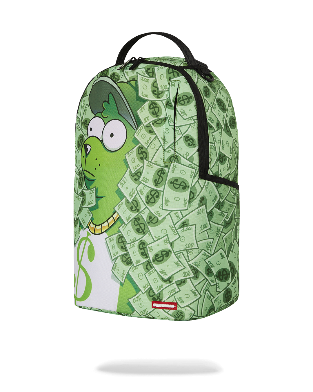 Sprayground Money Bear Backpack with laptop compartment and ergonomic mesh back padding