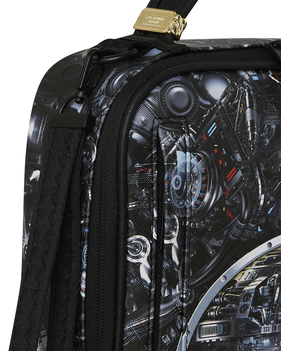 Calpak insulated lunch bag for men, showing front zipper and handles