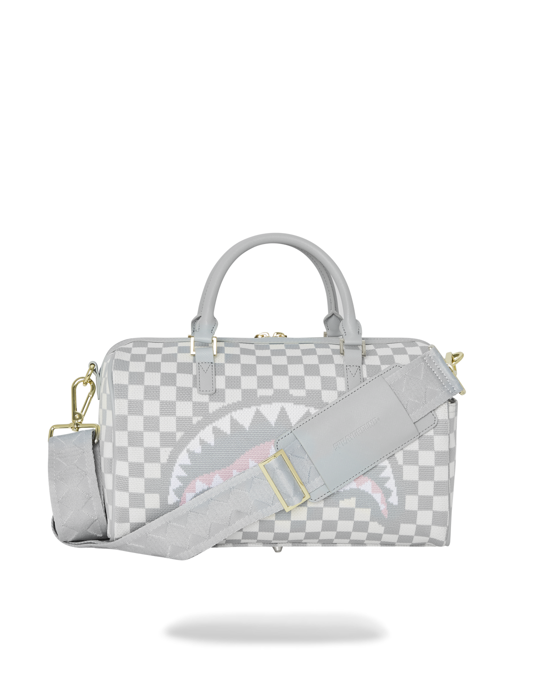 Parisian Chic Mini Duffle Crossbody Bag worn as a leather crossbody bag alternative