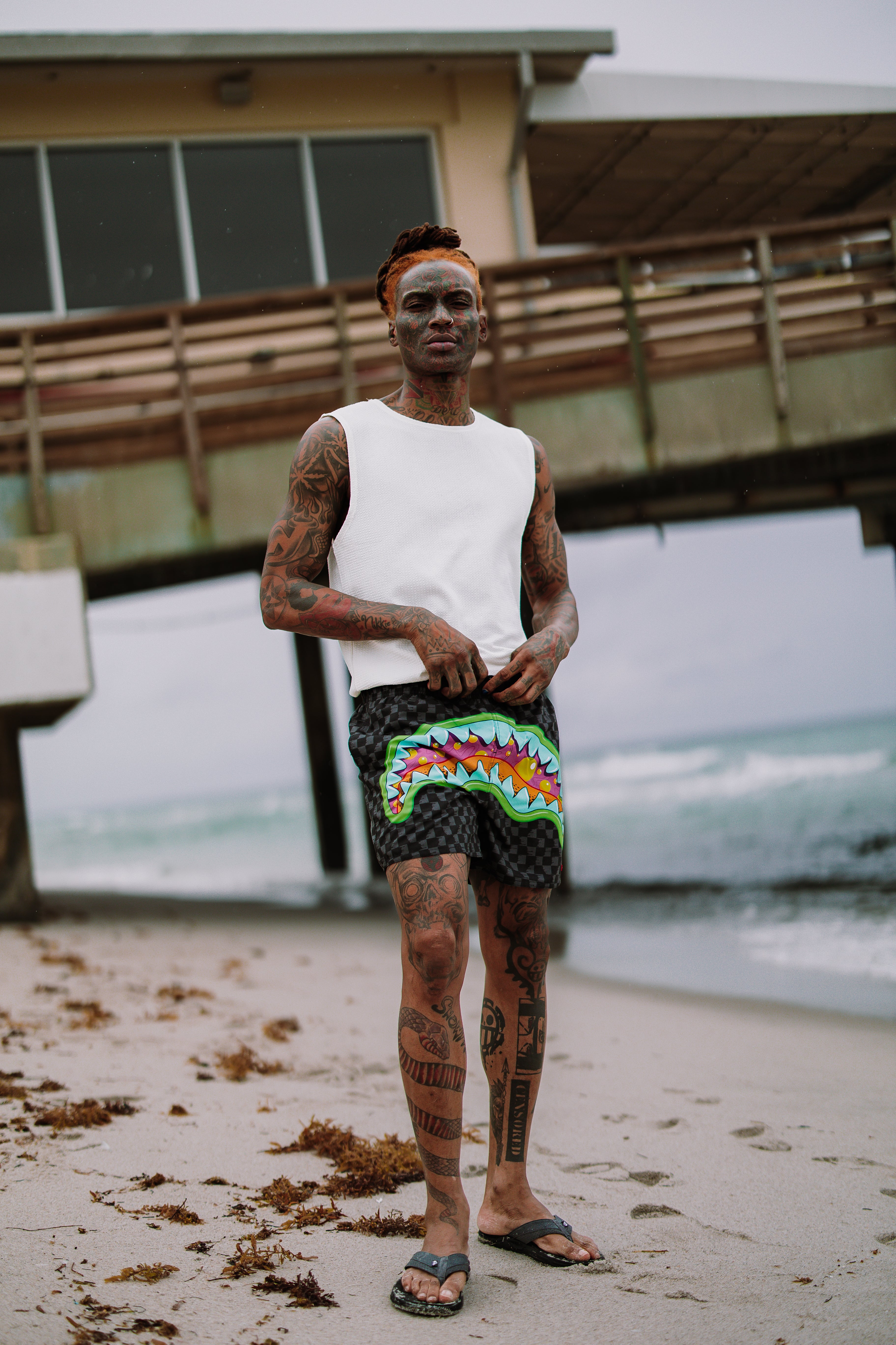 Mens swim shorts in black, perfect for pool swimming