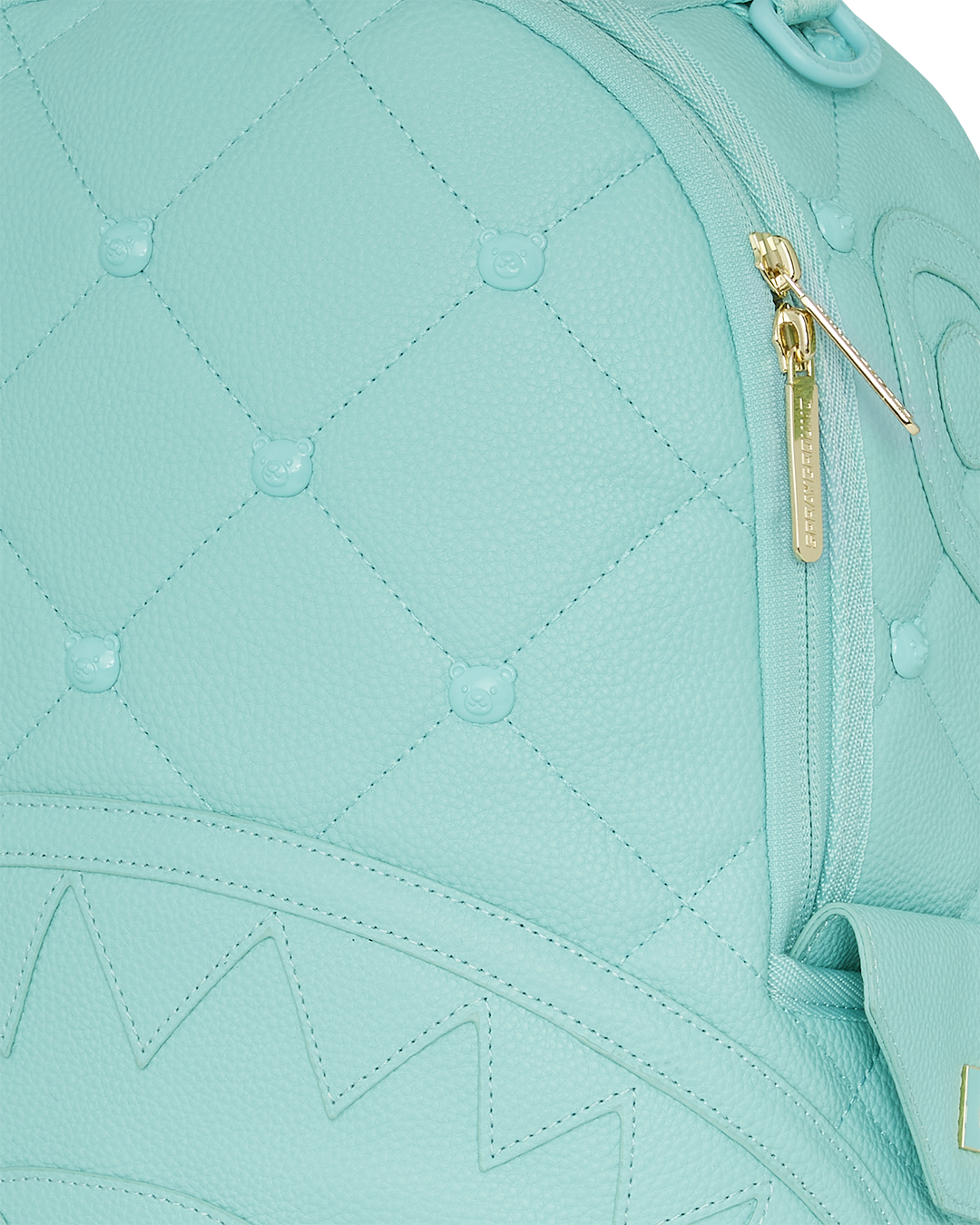 Limited edition Rococco Bear backpack in vibrant design with gold zippers.