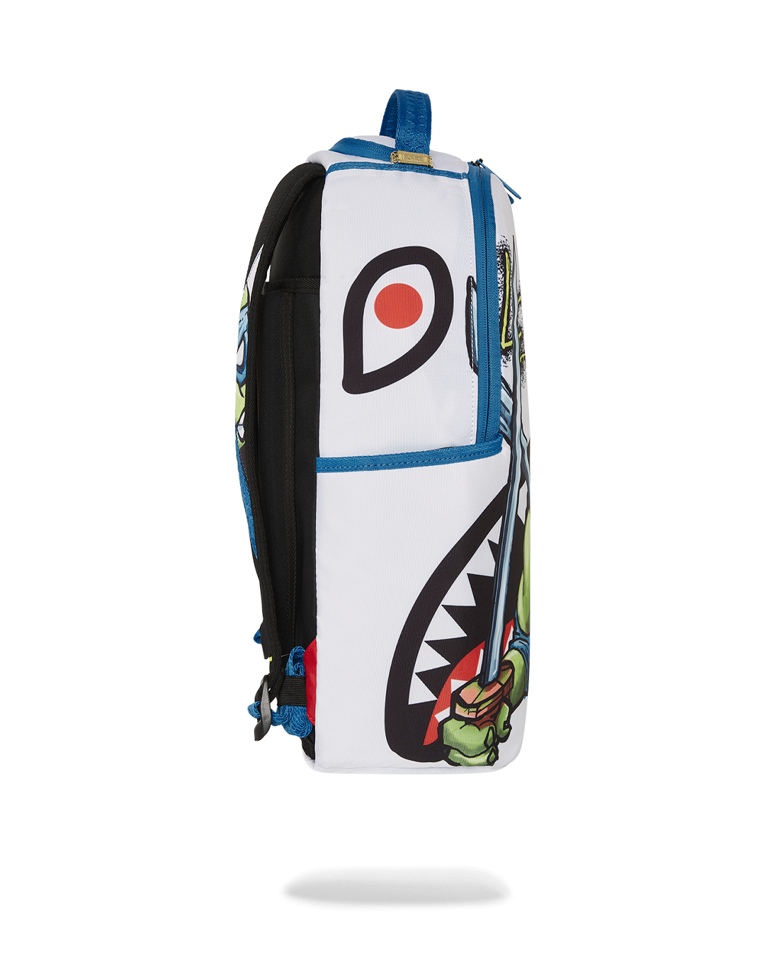 Ninja Turtles Leonardo backpack interior with velour laptop compartment