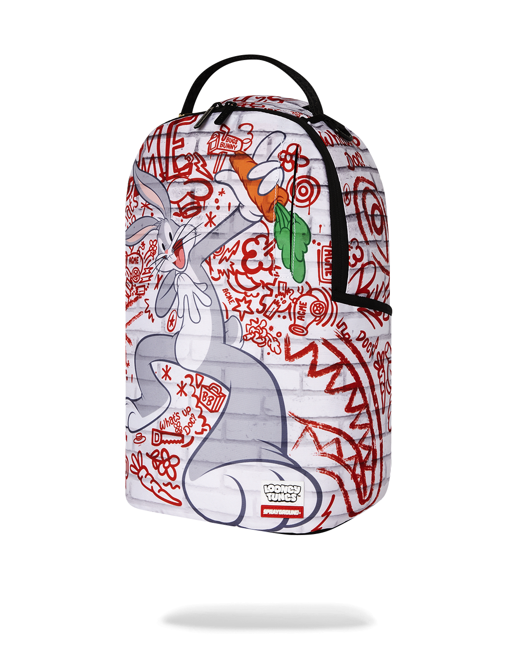 Close-up of the ergonomic mesh back padding on the Bugs Bunny Backpack.